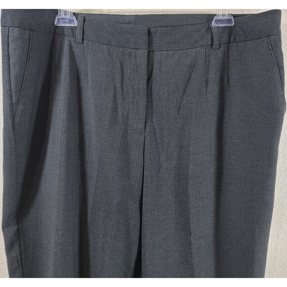 Worthington Charcoal Pinstripe Modern Fit Pleated Front Dress Pants 14 Stretch - Picture 6 of 6